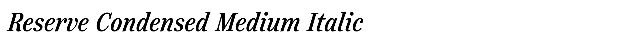 Reserve Condensed Medium Italic image